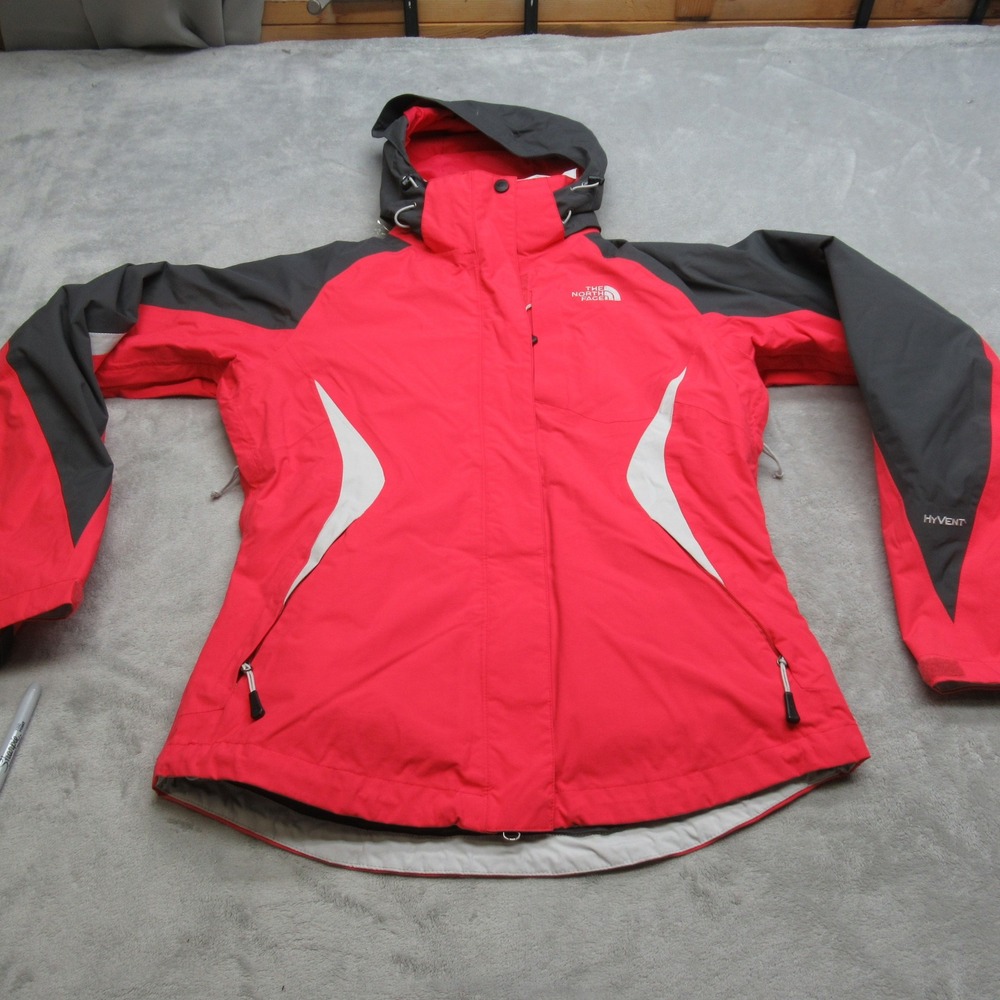 The North Face Jacket Womens Small Pink Hy Vent Waterproof Pockets Insulated
